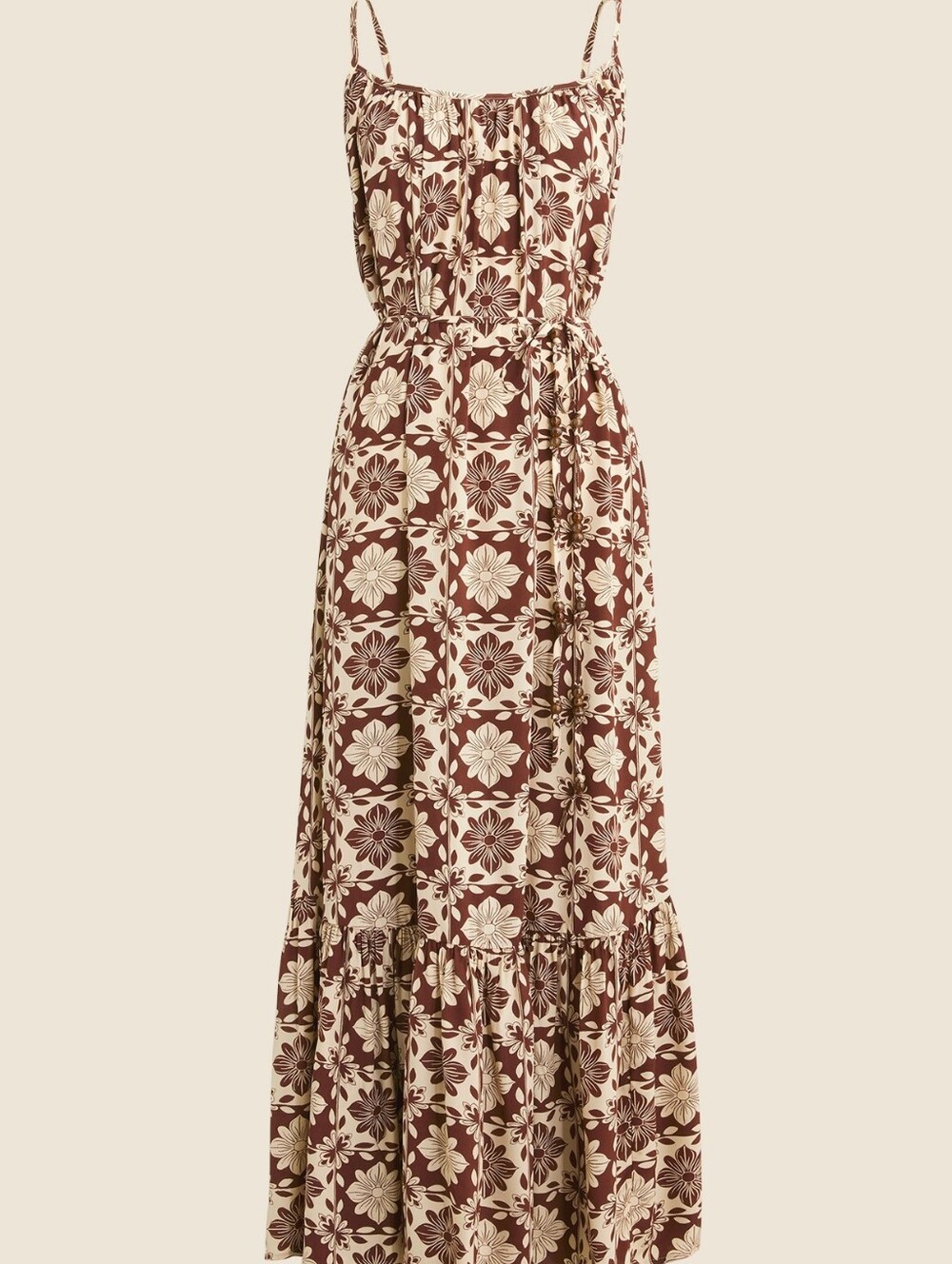 J. Crew Caspia Dress Floral Crepe de Chine Size XS NWT Brown And Tan Sleeveless
